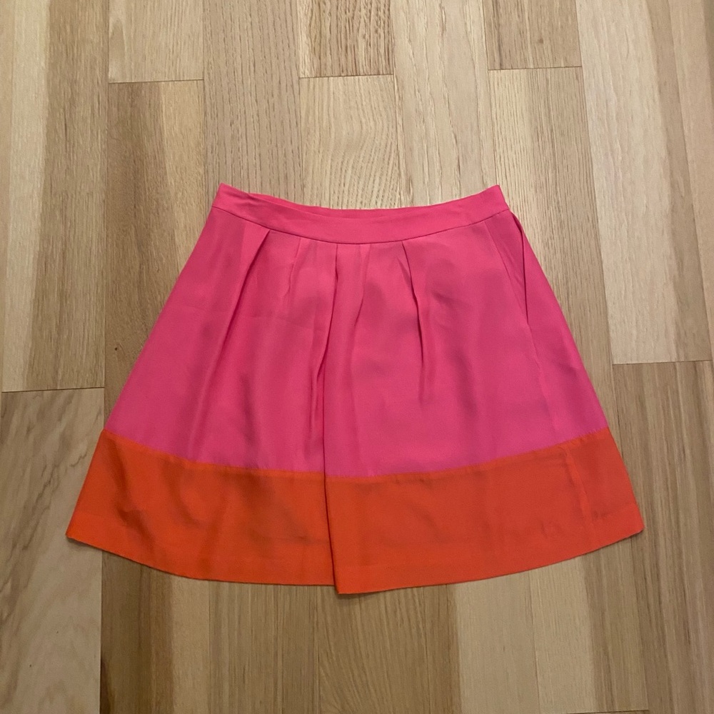 J. Crew Pink & Orange A-Line skirt